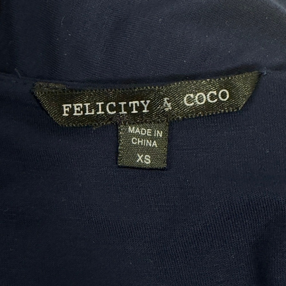 Felicity & Coco Navy Maxi Dress XS Sleeveless Elastic Waist Resort Cover Up - Picture 4 of 6